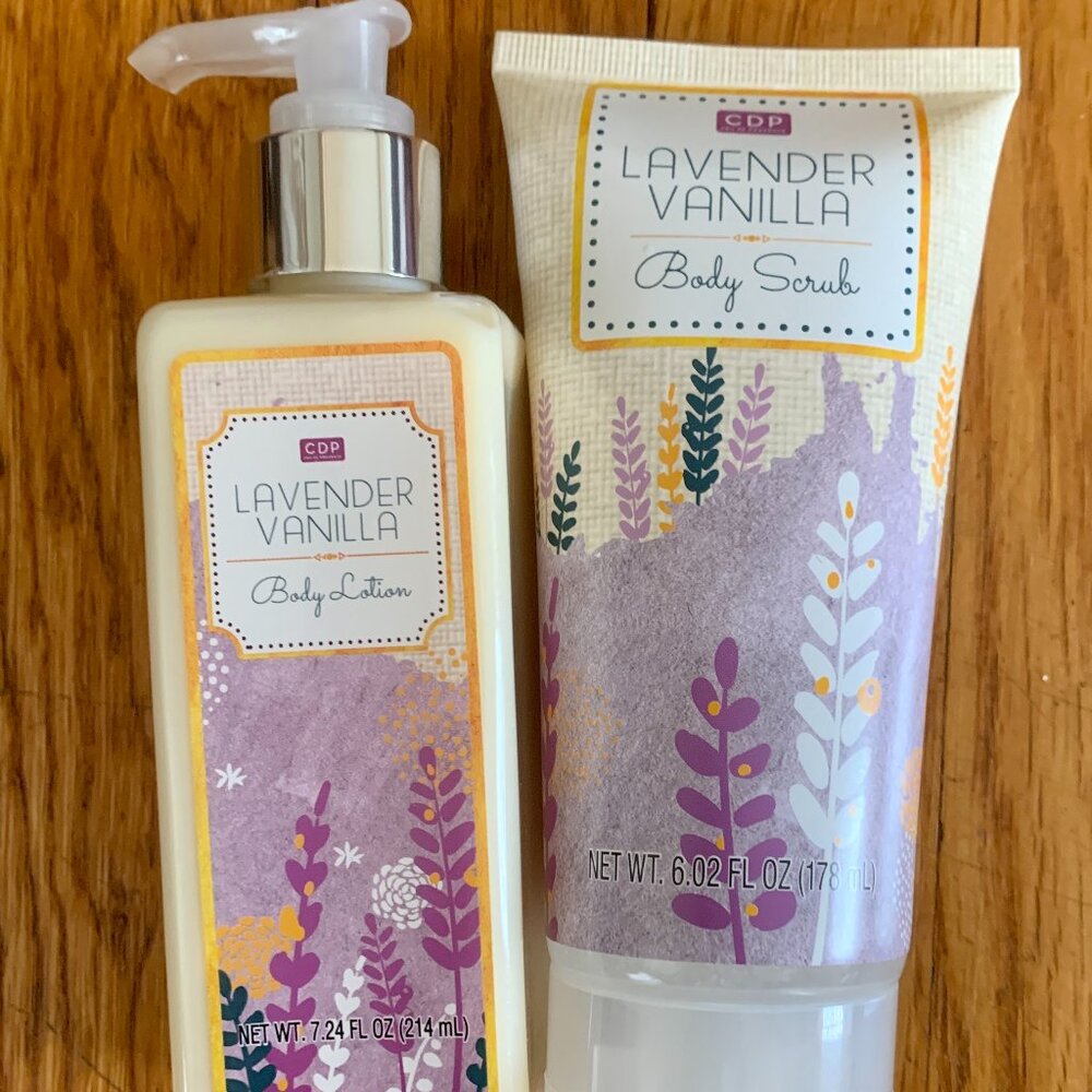 Cru De Provence CDP Lavender Vanilla Spa Gift Body Lotion and Scrub Set